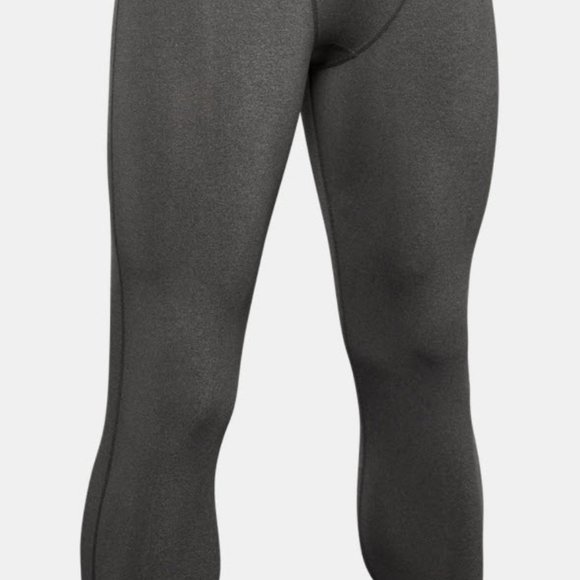 Under Armour Men's Heatgear Compression Armour Leggings Carbon Gray Large - Picture 5 of 7